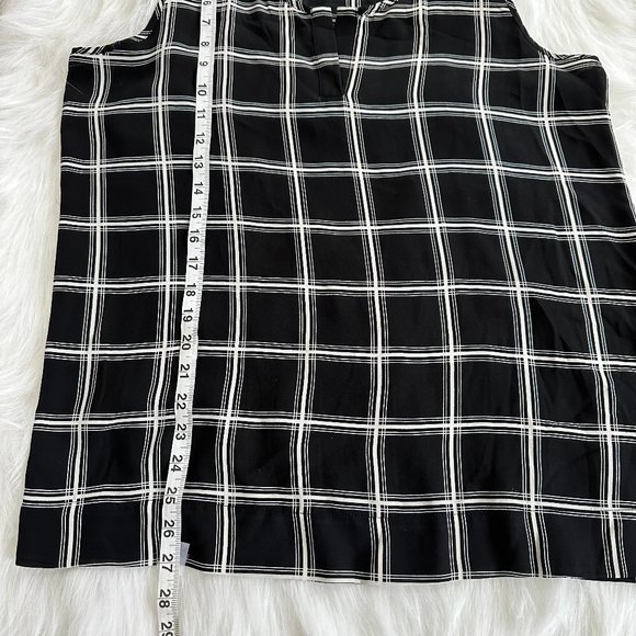 Pleione Anthropologie Sleeveless Top Tunic Black White Plaid MEDIUM #WQZ502664RK - Picture 5 of 8